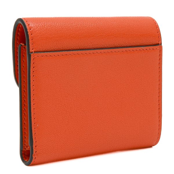 005221103 2 Dior Saddle Lotus Trifold Wallet Leather Orange