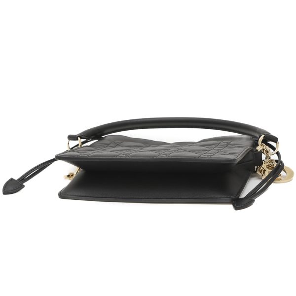 005225392 6 Dior Millie Cannage 2way Shoulder Bag Black