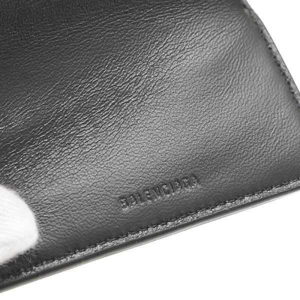 005225613 7 Balenciaga Neo Compact Trifold Wallet Black