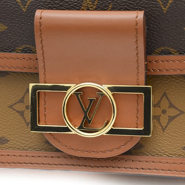 005226900 3 Louis Vuitton Dauphine EW Chain Shoulder Bag Brown