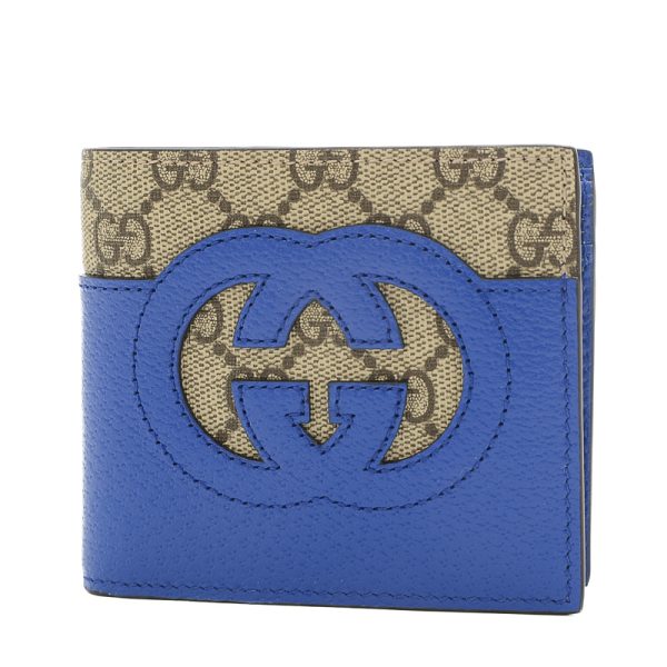 005229291 1 Gucci Cutout Interlocking G Bifold Wallet Blue