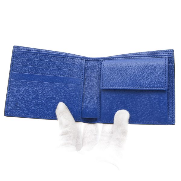 005229291 3 Gucci Cutout Interlocking G Bifold Wallet Blue