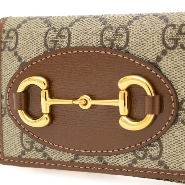 005230662 3 Gucci Horsebit Compact Wallet Trifold Brown