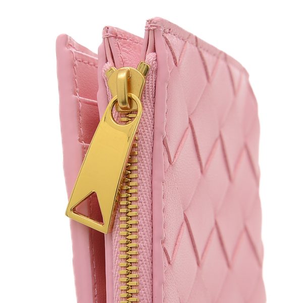 005231041 3 Bottega Veneta Intrecciato Compact Wallet Pink