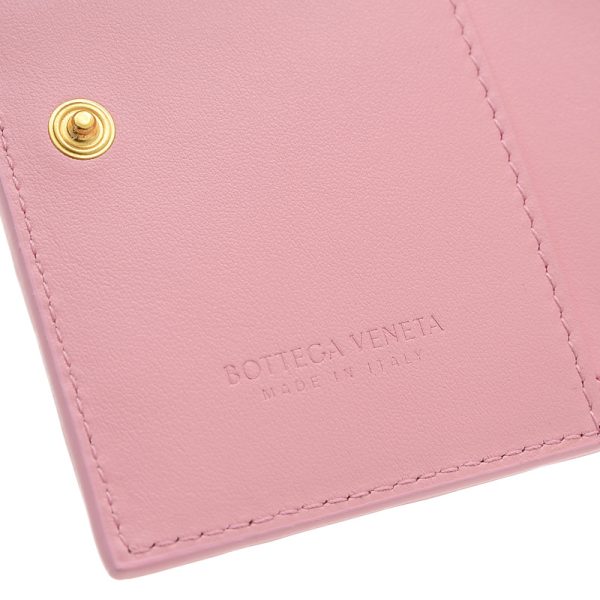 005231041 5 Bottega Veneta Intrecciato Compact Wallet Pink