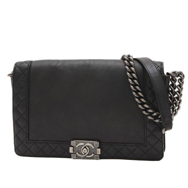 005233090 1 Chanel Chain Shoulder Bag Calf Black