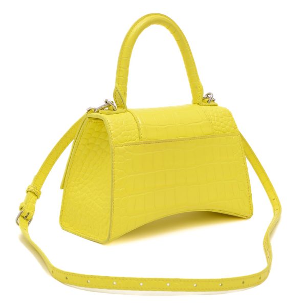 005233359 2 Balenciaga Hourglass Small 2way Handbag Yellow