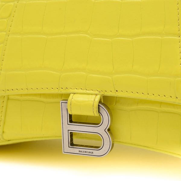 005233359 3 Balenciaga Hourglass Small 2way Handbag Yellow