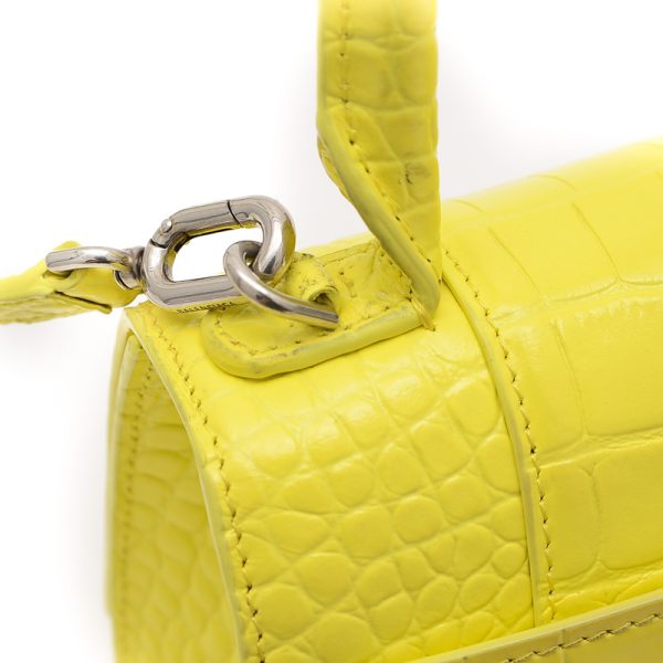 005233359 5 Balenciaga Hourglass Small 2way Handbag Yellow