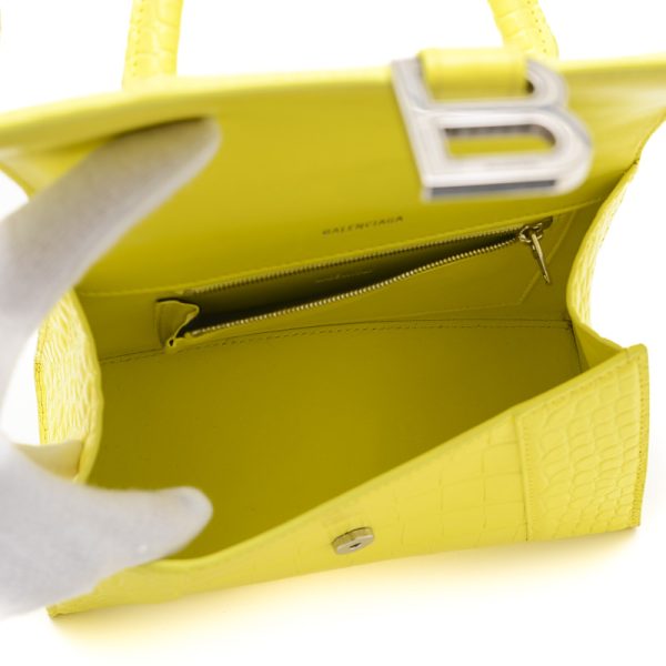 005233359 6 Balenciaga Hourglass Small 2way Handbag Yellow