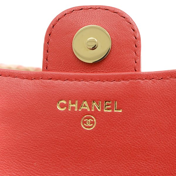 005233830 6 Chanel Matelasse Phone Case Chain Wallet Red