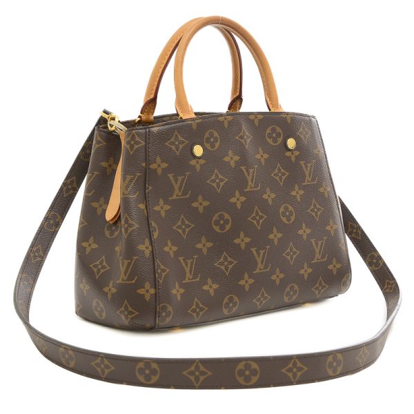 005235667 2 Louis Vuitton Montaigne BB 2Way Bag Brown