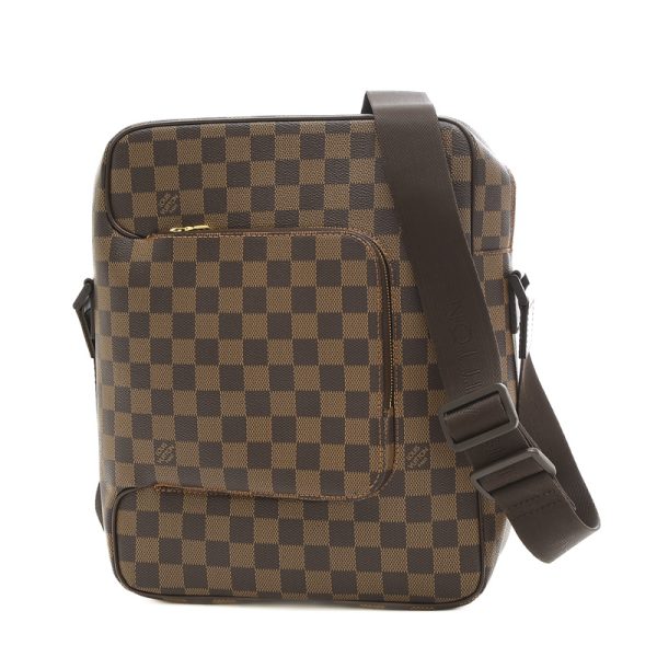 005235698 1 Louis Vuitton Damier Olaf MM Shoulder Bag Brown