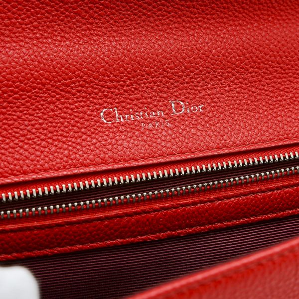 005235797 6 Dior Diorama Chain Shoulder Bag Leather Red