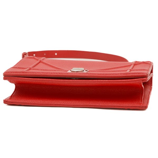 005235797 9 Dior Diorama Chain Shoulder Bag Leather Red