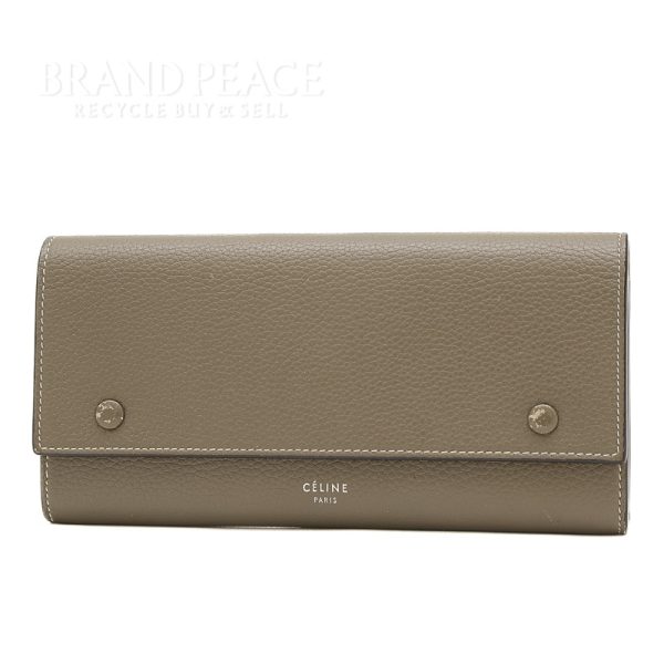 005237418 1w Celine Large Multifunction Flap Long Wallet Greige