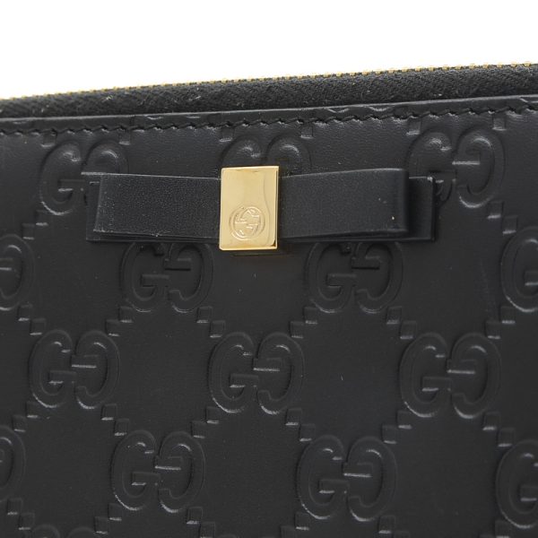 005237791 3 Gucci Guccisima Ribbon Motif Long Wallet Black