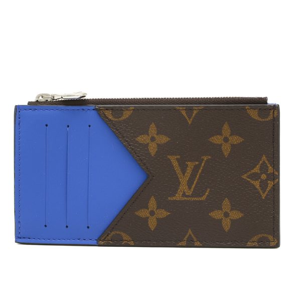 005238439 1 Louis Vuitton Coin Card Holder Wallet Brown Blue