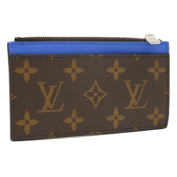 005238439 2 Louis Vuitton Coin Card Holder Wallet Brown Blue