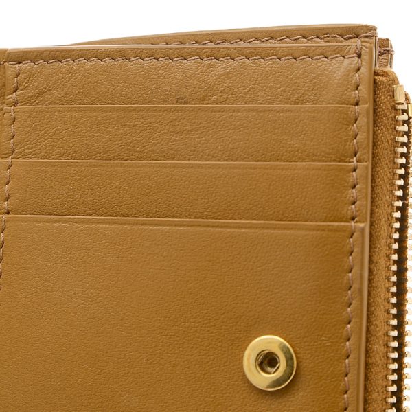 005239078 6 Bottega Veneta Maxi Bifold Compact Wallet Camel