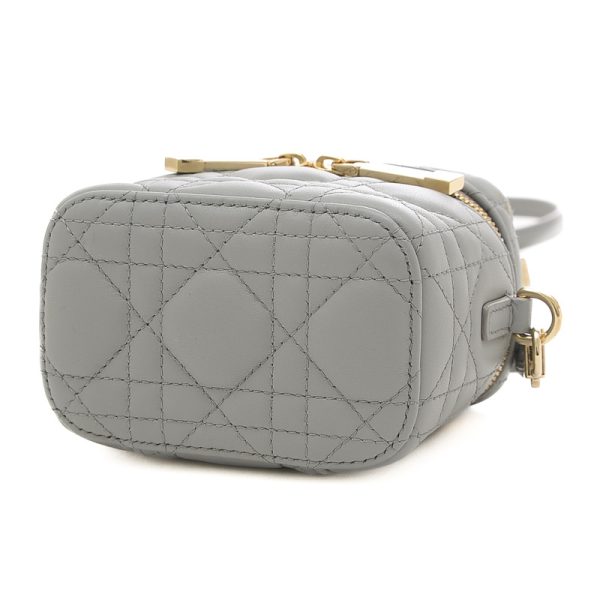 005241187 8 Dior Canage Micro Vanity Lamb Skin Mini Bag Gray Stone