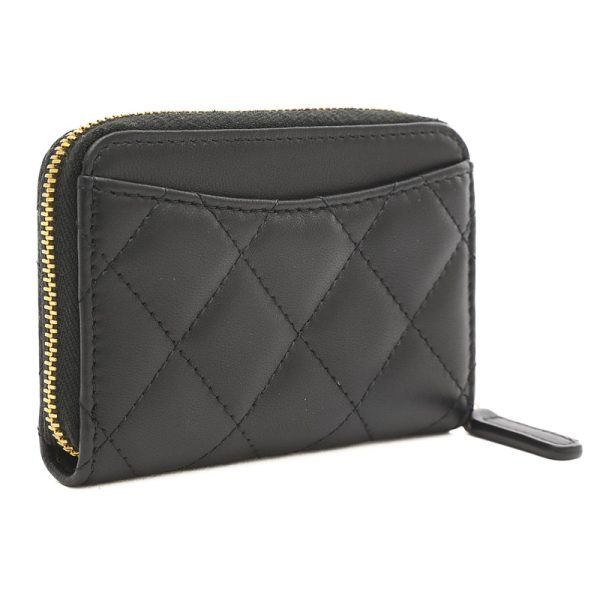 005241729 2 Chanel Matelasse Coin Case Zipper Wallet Black