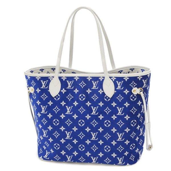 005244638 1 Louis Vuitton Neverfull MM Tote Bag Blue White