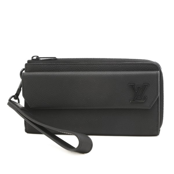 005245178 1 Louis Vuitton Aerogram Zippy Long Wallet Noir