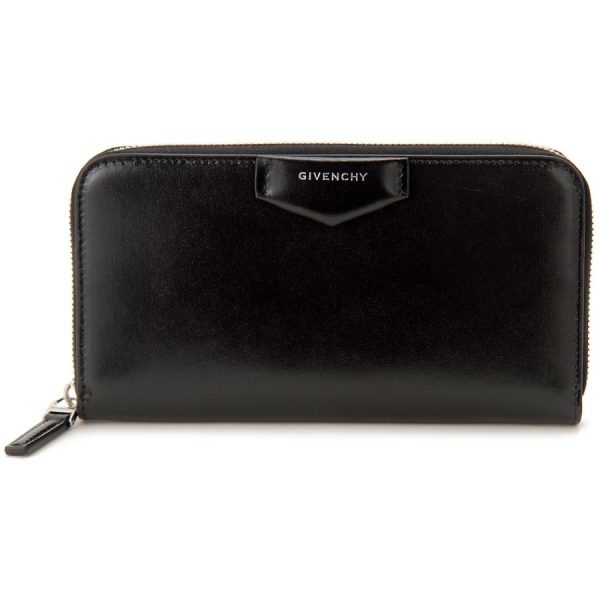 00d001 Givenchy Antigona Long Zip Wallet Black