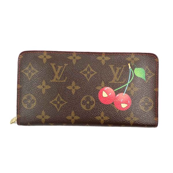 01028 1 Louis Vuitton Portomone Gap Cherry Monogram Bag Brown