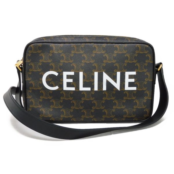 01312h 1 Celine Medium Messenger Shoulder Bag Black