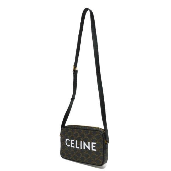 01312h 2 Celine Medium Messenger Shoulder Bag Black