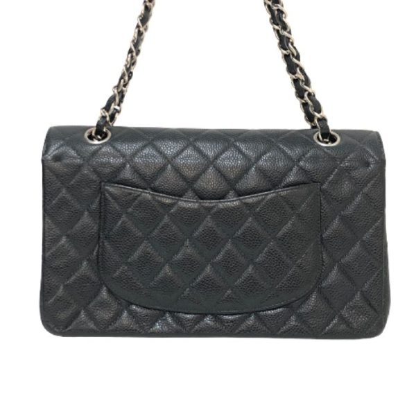 015021s 2 Chanel Matelasse 25 W Flap Caviar Skin Black