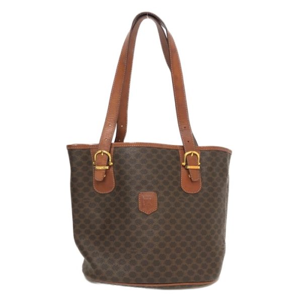 015138s 1 Celine Bucket Handbag Tote Bag Macadam Pattern Brown