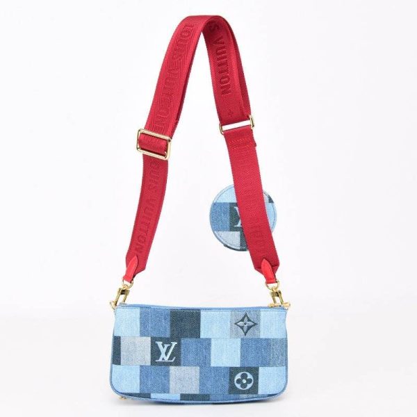 020107 901 1 Louis Vuitton Multi Pochette Accessories Shoulder Bag Denim Monogram