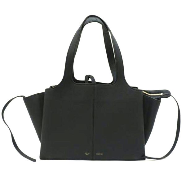 02327 1 Celine Trifold Small Tote Dark Sea