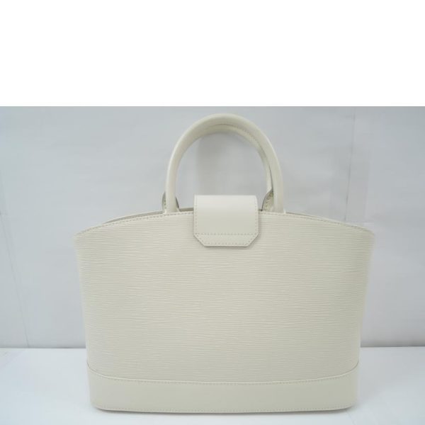 02614 2 Louis Vuitton Mirabeau PM Epi Yvoire Hand Bag White