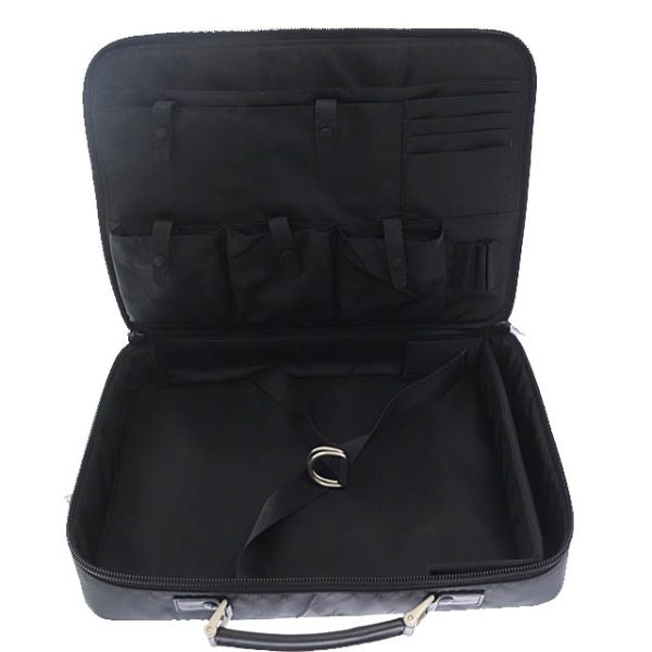 034 902307290020 3 Prada Triangle Logo Plate Nylon Briefcase Bag Black