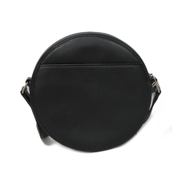 03503h 4 Celine Round Mini Shoulder Bag Black x White