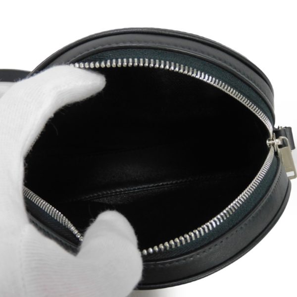 03503h 5 Celine Round Mini Shoulder Bag Black x White