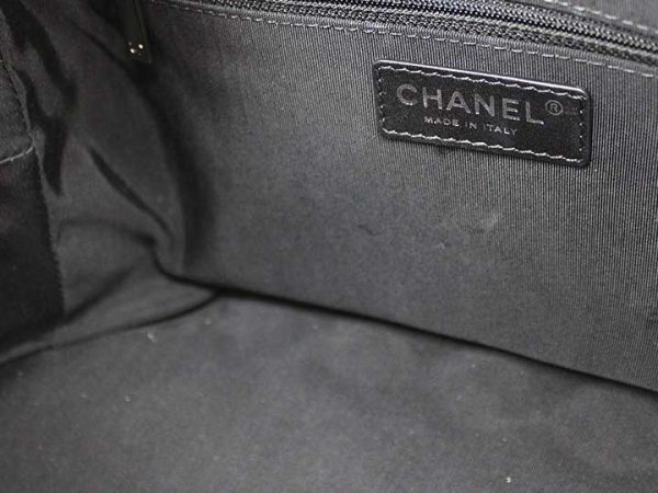 0377 Chanel Chain Shoulder Bowling Bag Coco Mark Charm Matelasse Black