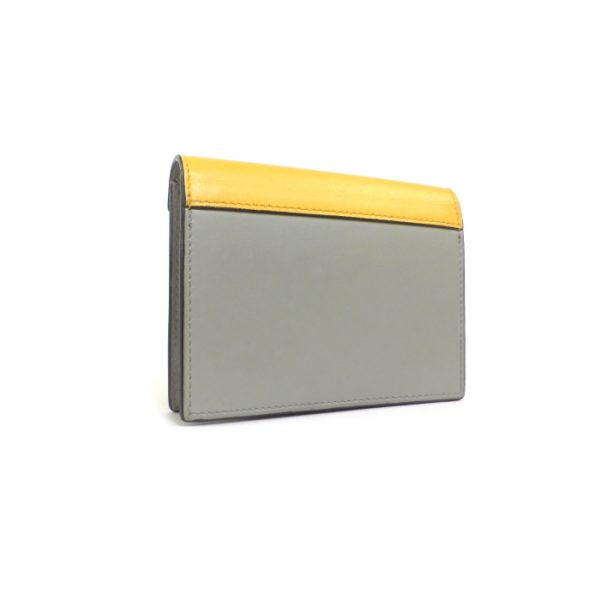 040419 2 Celine Pocket Trifold Card Holder Business Case Yellow