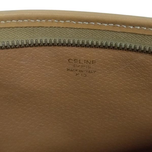 0405 3 7 Celine Clutch Bag Pouch Macadam Pattern Brown