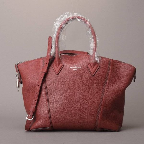 040504 207 0 Louis Vuitton Parnasea Lockit Pm Handbag Leather Bordeaux