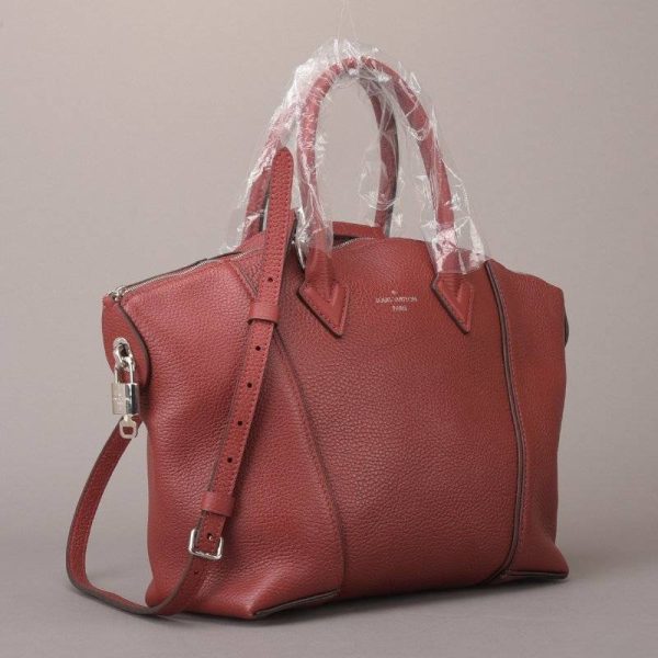 040504 207 1 Louis Vuitton Parnasea Lockit Pm Handbag Leather Bordeaux