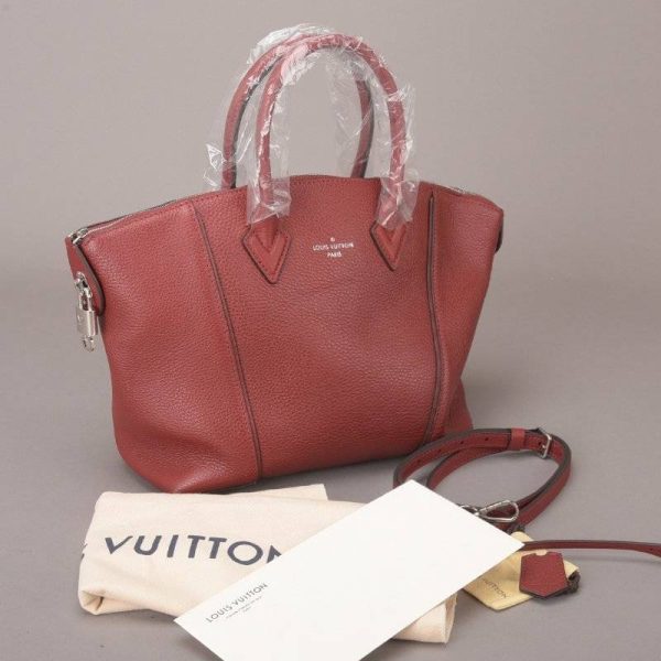 040504 207 4 Louis Vuitton Parnasea Lockit Pm Handbag Leather Bordeaux