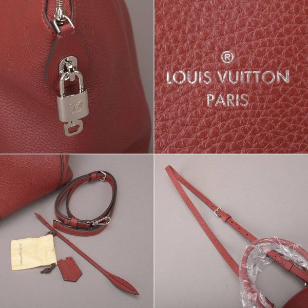 040504 207 9 Louis Vuitton Parnasea Lockit Pm Handbag Leather Bordeaux