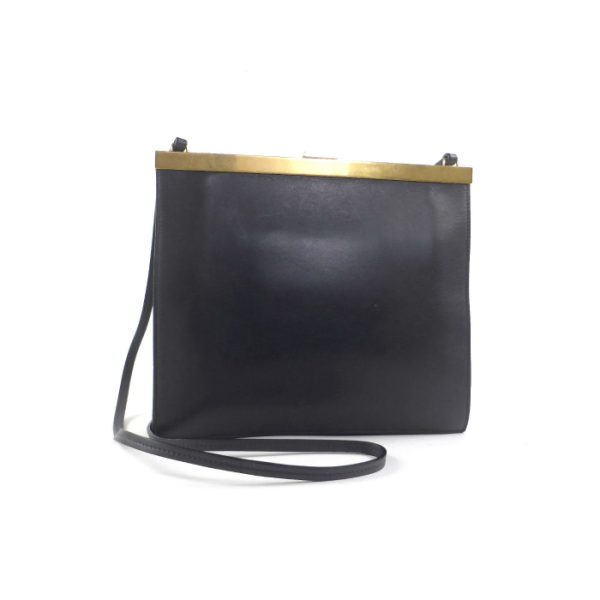 041196 2 Celine Clasp Mini Crossbody Shoulder Bag Liquorice