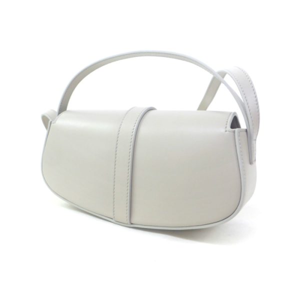 043350 2 Celine Smooth Calfskin Shoulder Hand Bag Light Stone