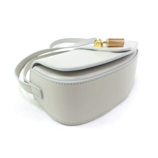 043350 3 Celine Smooth Calfskin Shoulder Hand Bag Light Stone